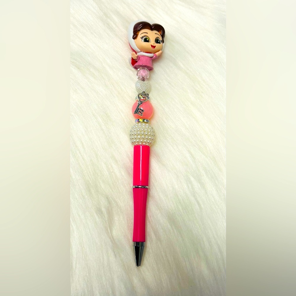 ❤️🆕❤️Handmade Bling Beaded Doorable Pens (Belle from Beauty & the Beast)